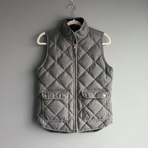JCrew Gray Quilted Vest